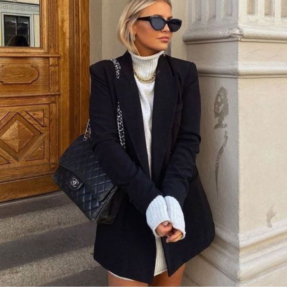 Cream sweater dress